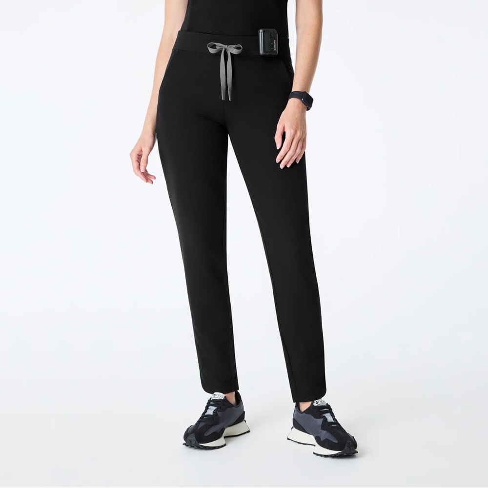 FIGS Women's Black Michele Slim Tapered Scrub Pants